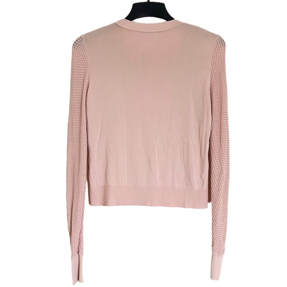Diane Von Furstenberg Crochet Lightweight Long Sleeve Crewneck Sweater - Picture 4 of 6